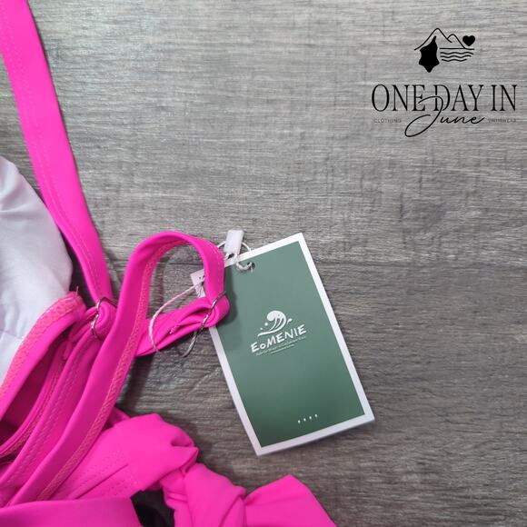 Eomenie Cross Front Cut Out One Piece Swimsuit Size M - Picture 4 of 7